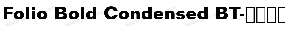 Folio Bold Condensed BT字体转换
